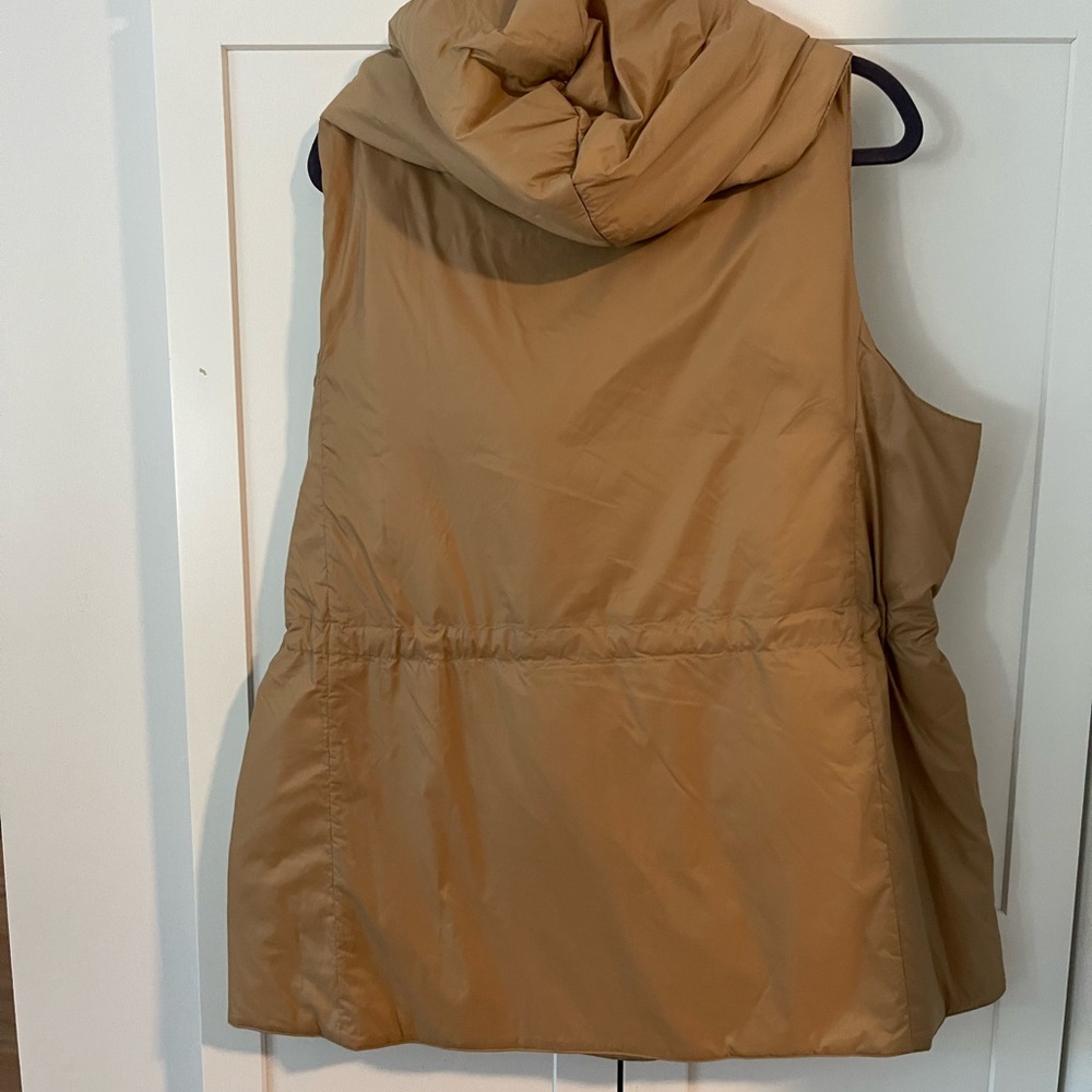 Eileen Fisher Light Brown Puffer Vest - Picture 2 of 6